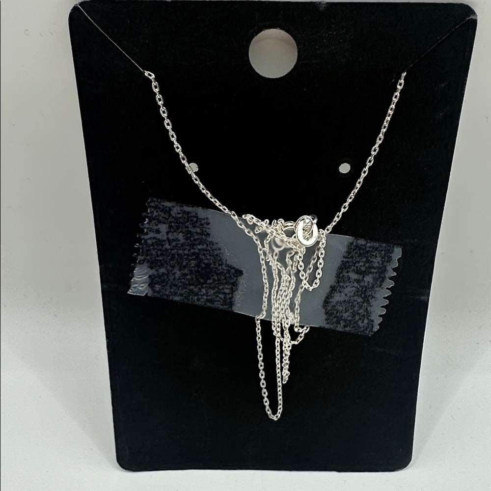 Silver .925 Rectangular Pendant Necklace - Women … - image 2